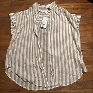 New directions new womens pin stripe top